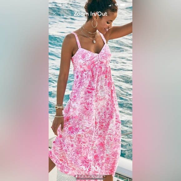 Lilly Pulizer peony pink seabreeze scene - Picture 1 of 5